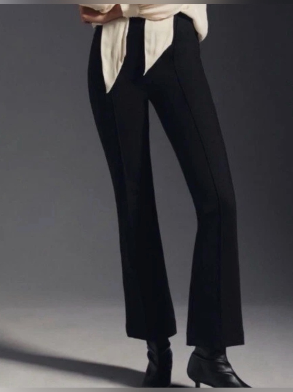 Maeve The Margot Kick-Flare Cropped Pants Black xx-small